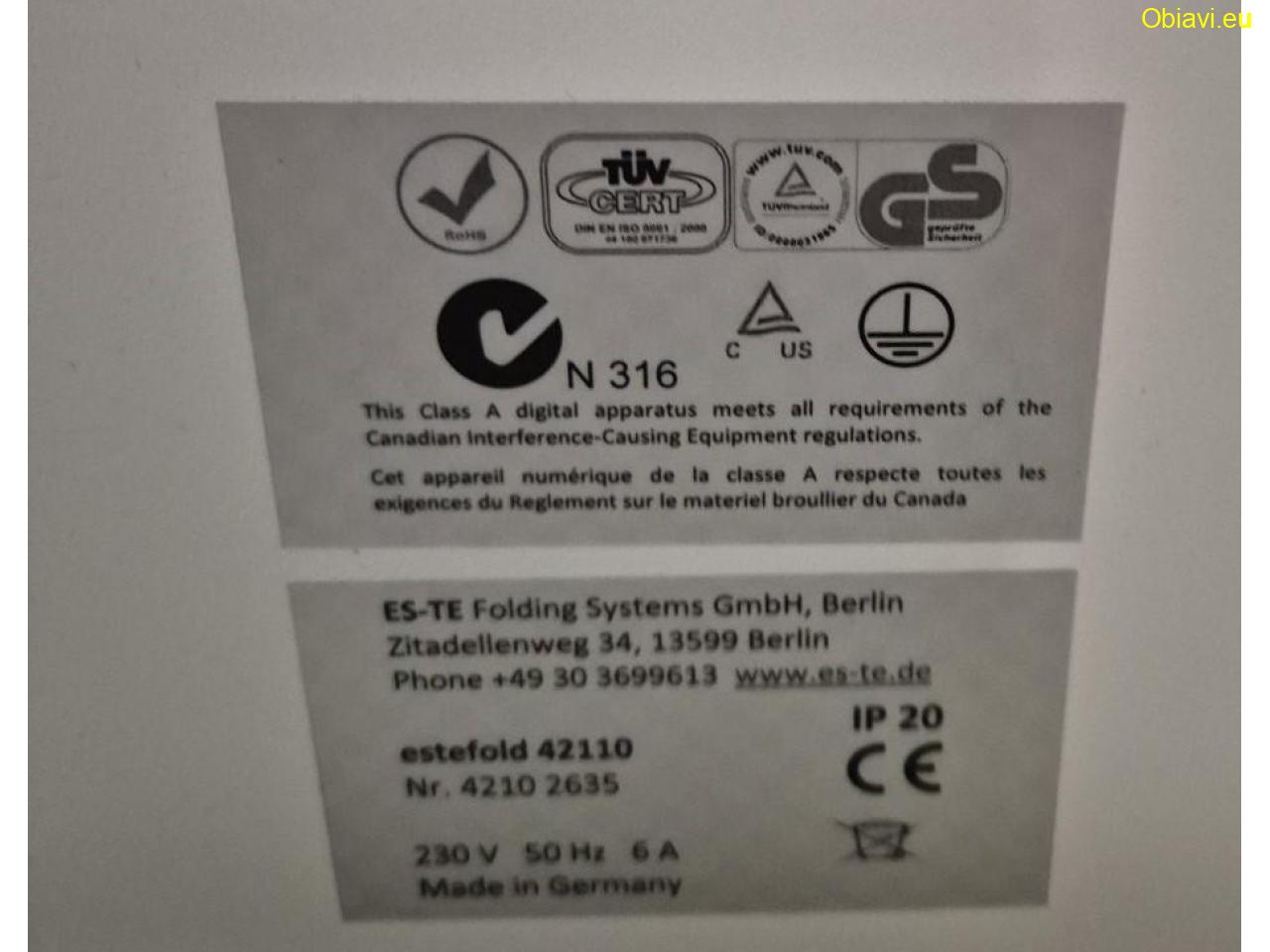 Сгъваща машина за проекти, Estefold 4211 Сгъваща машина за проекти, Estefold 4211