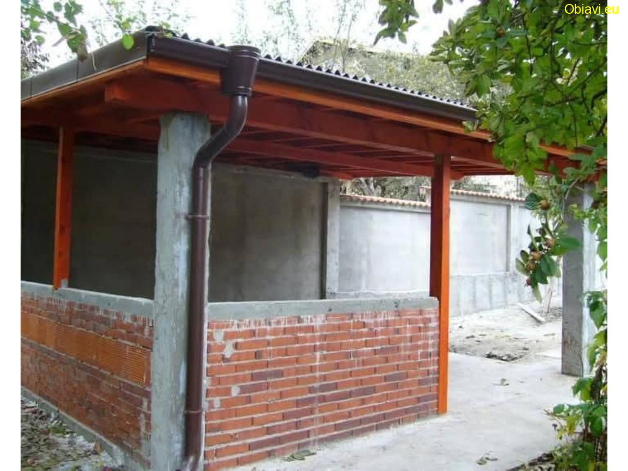 Изграждане на всякакъв вид дървени навеси Изграждане на всякакъв вид дървени навеси